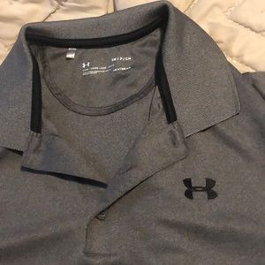 Grey under armor polo